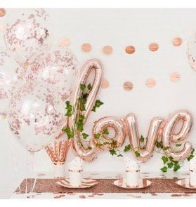 Rosegold Love İmza Folyo Balon