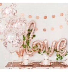 Rosegold Love İmza Folyo Balon