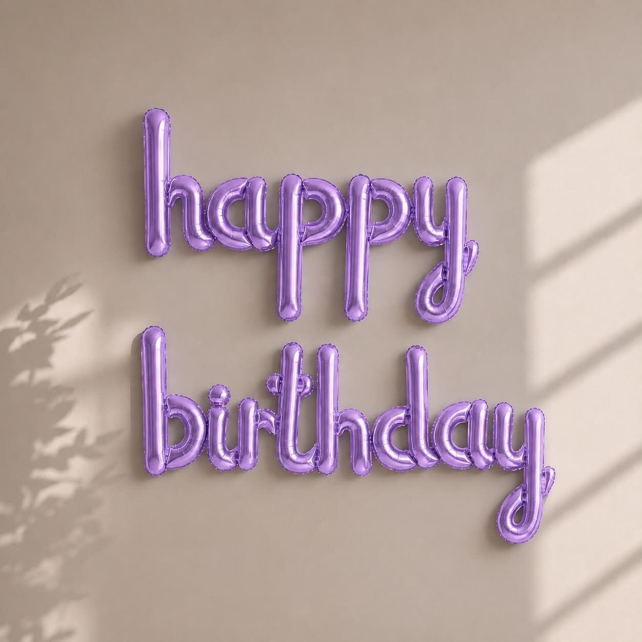 Lila İmza Happy Birthday Balon