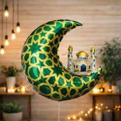 Yeşil Ay Kubbe Folyo Balon 1 Adet