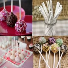 Beyaz Kağıt Cakepops Çubuk 24 Adet