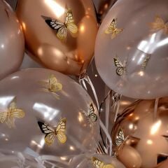 Beyaz Kelebek Balon Üstü Süsü