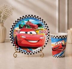 Cars Karton Tabak Bardak 8 Adet
