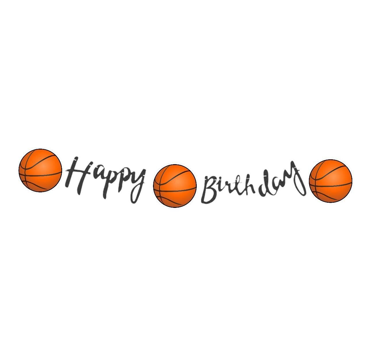 Basketbol Happy Birthday Yazısı