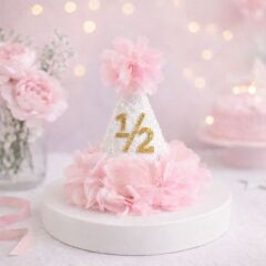 Pembe Altın Çiçekli Kukuleta 1/2