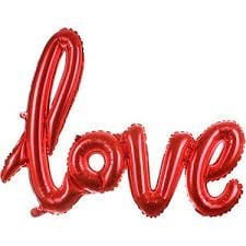 Kırmızı Love İmza Folyo Balon