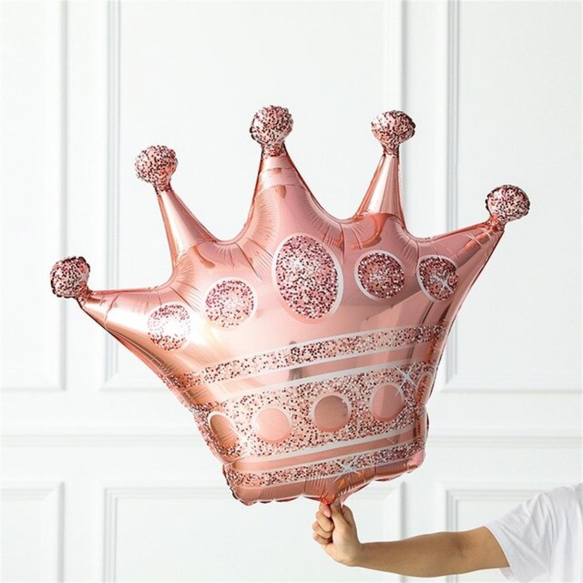 Rosegold Kral Taç Folyo Balon