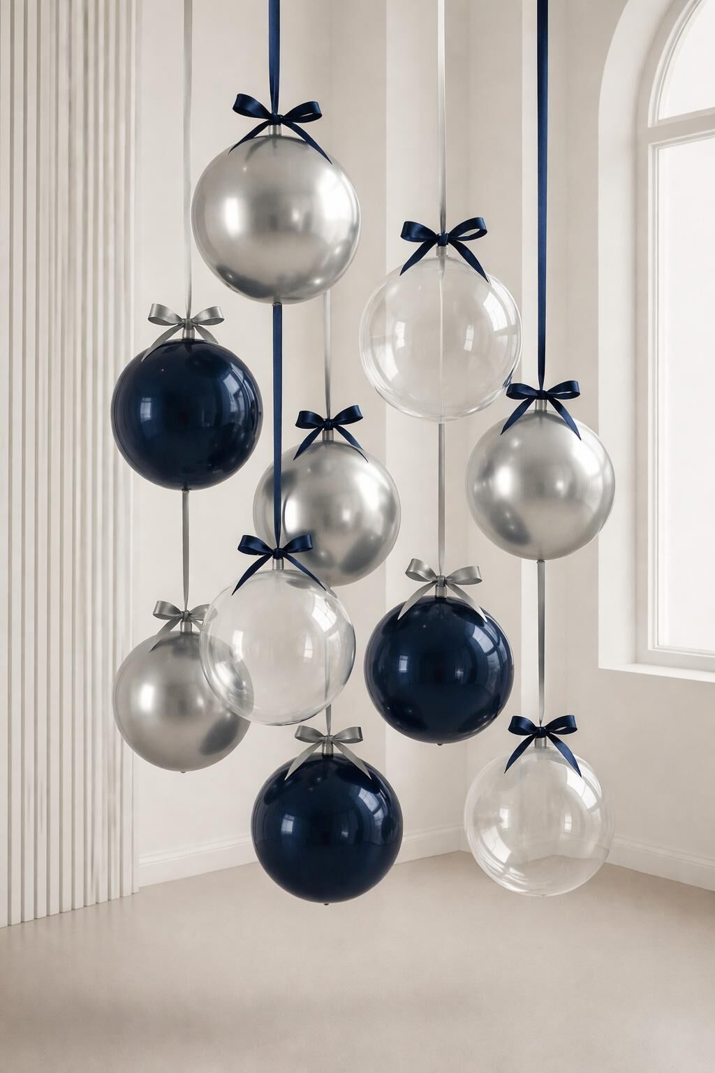 Gümüş Mavi Balls Konsept