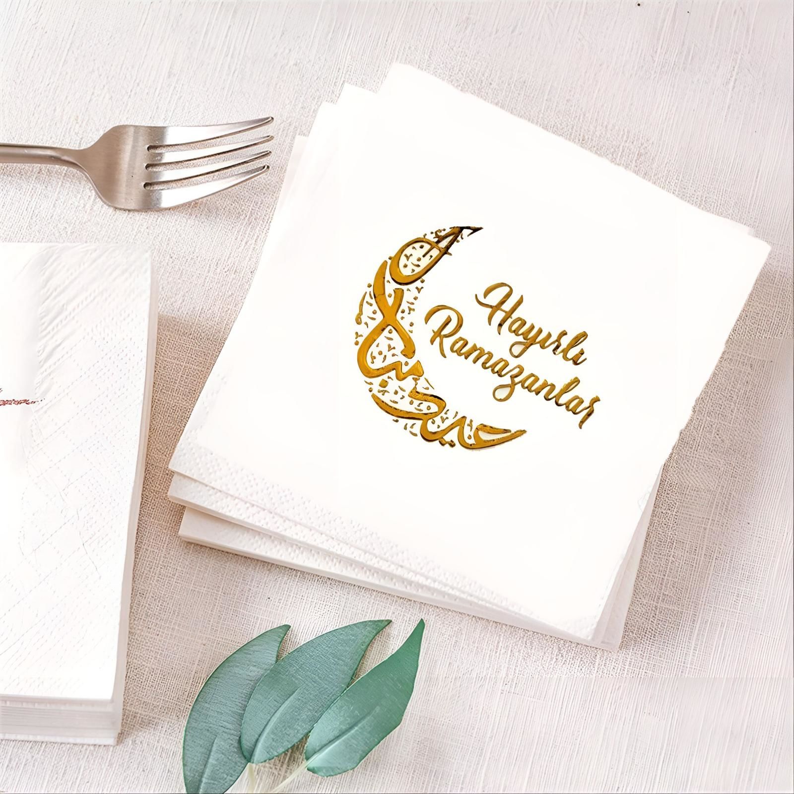 Hayırlı Ramazanlar Varaklı Peçete 16 Adet