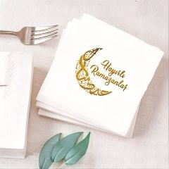 Hayırlı Ramazanlar Varaklı Peçete 16 Adet