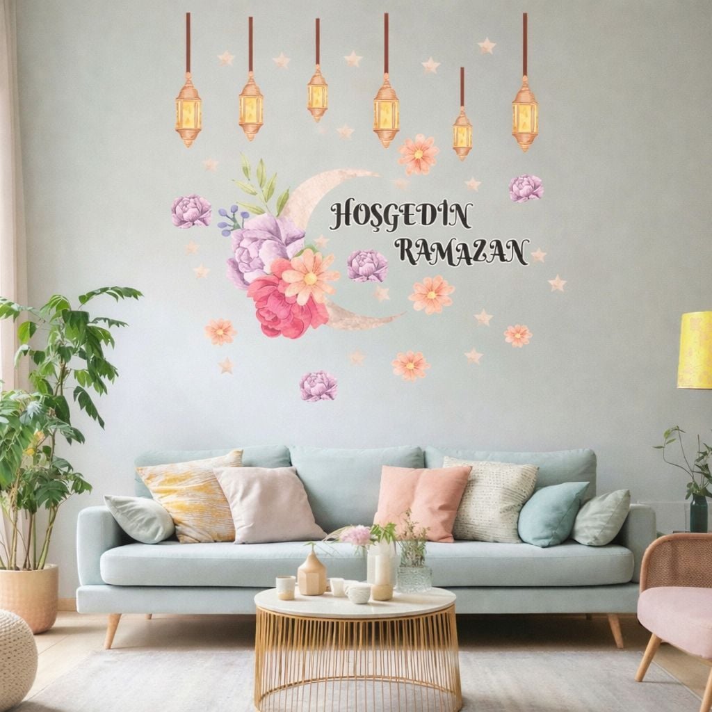 Çiçekli Hoşgedin Ramazan Sticker