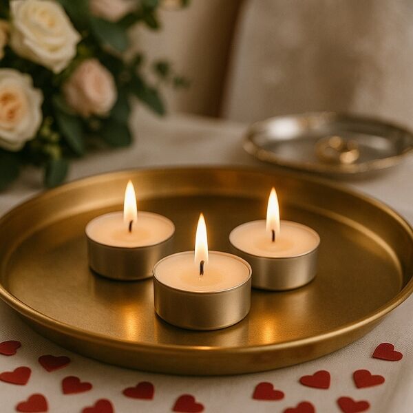 Beyaz Tealight Mum 50 Adet