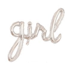 Gümüş Girl İmza Folyo Balon