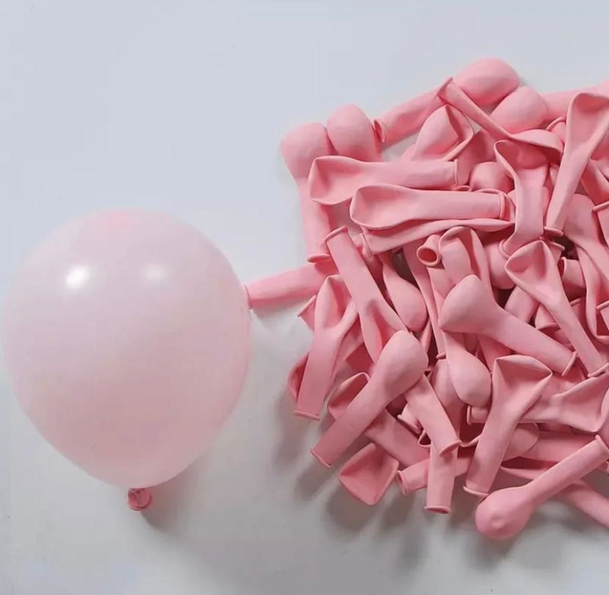 100 Adet 5 inç Pembe Makaron Balon