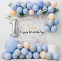 1 YAŞ MAVİ PASTEL KONSEPT
