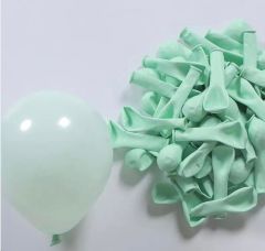 100 Adet 5 inç Mint Makaron Balon