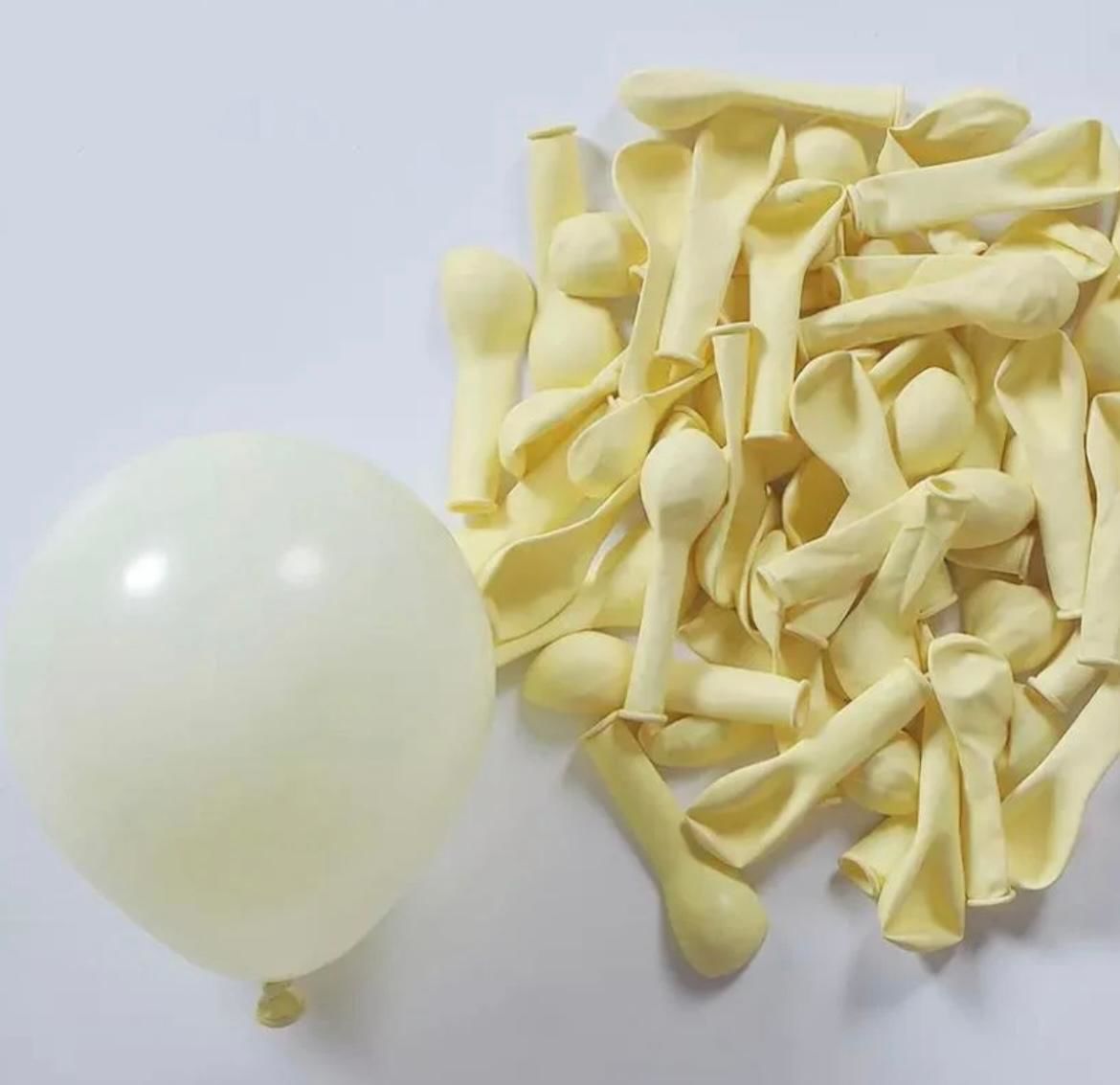 100 Adet 5 inç Sarı Makaron Balon