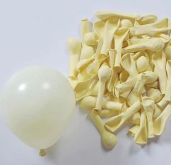 100 Adet 5 inç Sarı Makaron Balon