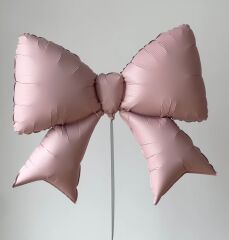 Saten Fiyonk Folyo Balon Pembe