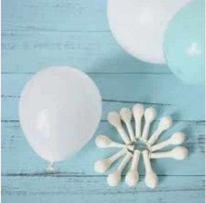 100 Adet 5 inç Beyaz Makaron Balon