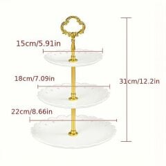 Beyaz Altın Mika Kek Standı