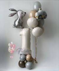 Retro Tavşan Balon Demeti