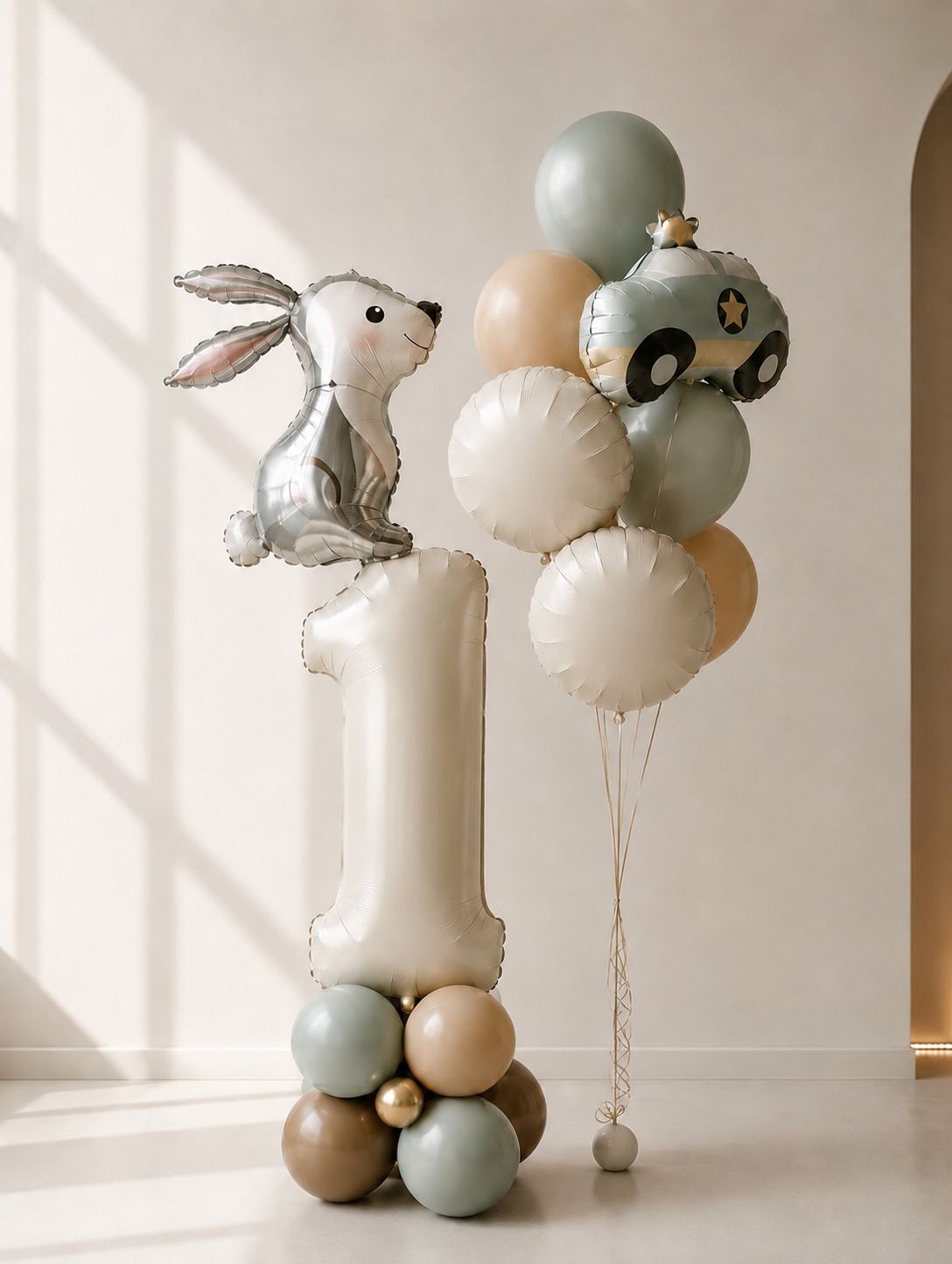 Retro Tavşan Balon Demeti