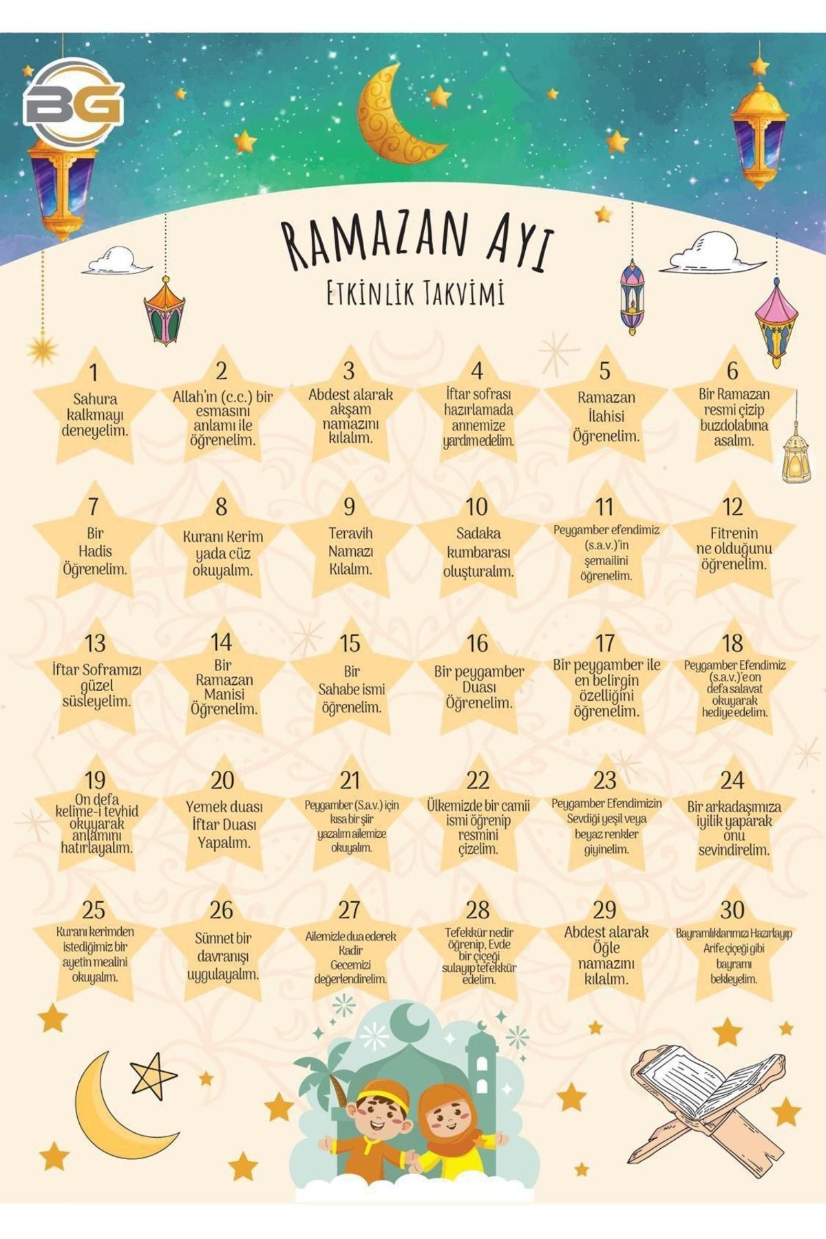 Mavi Ramazan Etkinlik Takvimi