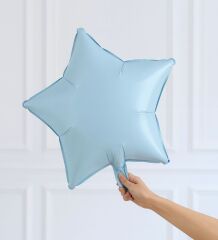 Saten Yıldız Folyo Balon Mavi 1 Adet