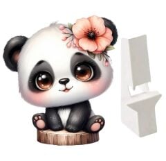 Kız Panda Ayaklı Maket Pano