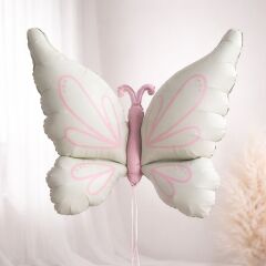 Winged Krem Kelebek Folyo Balon