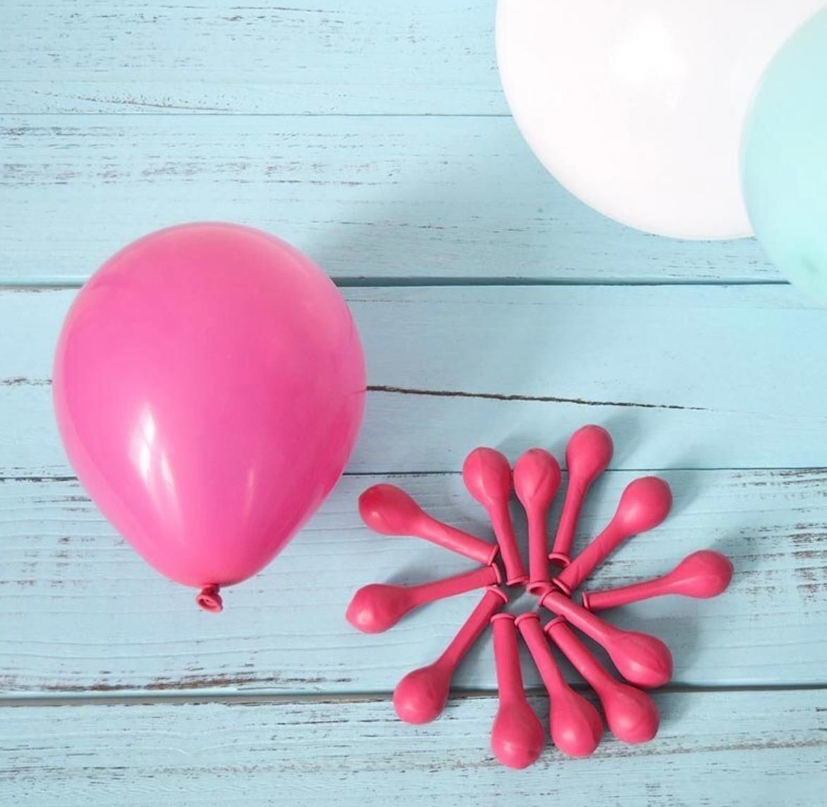 100 Adet 5 inç Fuşya Pastel Balon