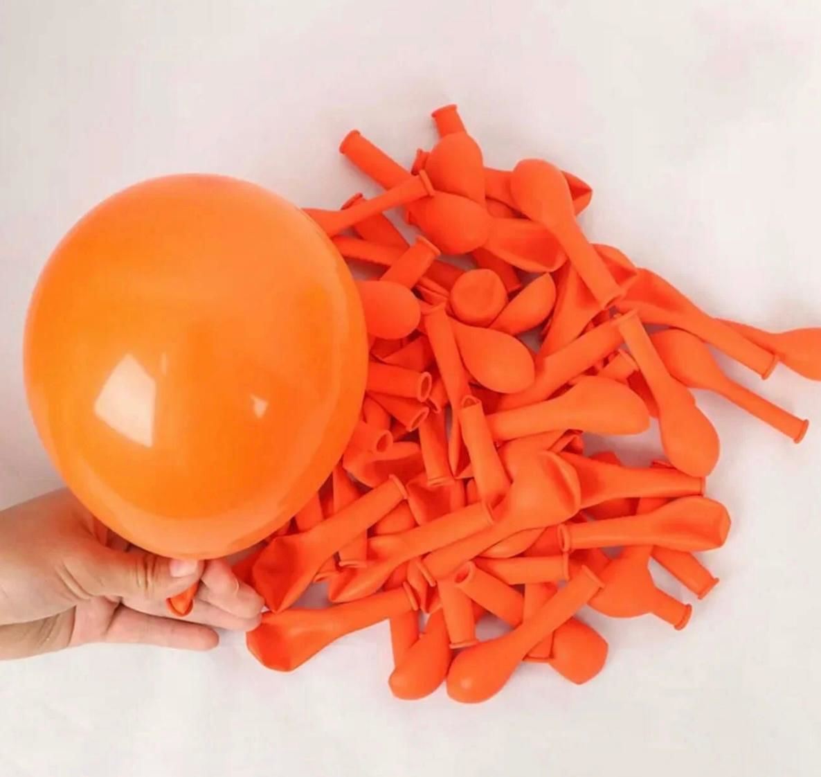 100 Adet 5 inç Turuncu Pastel Balon