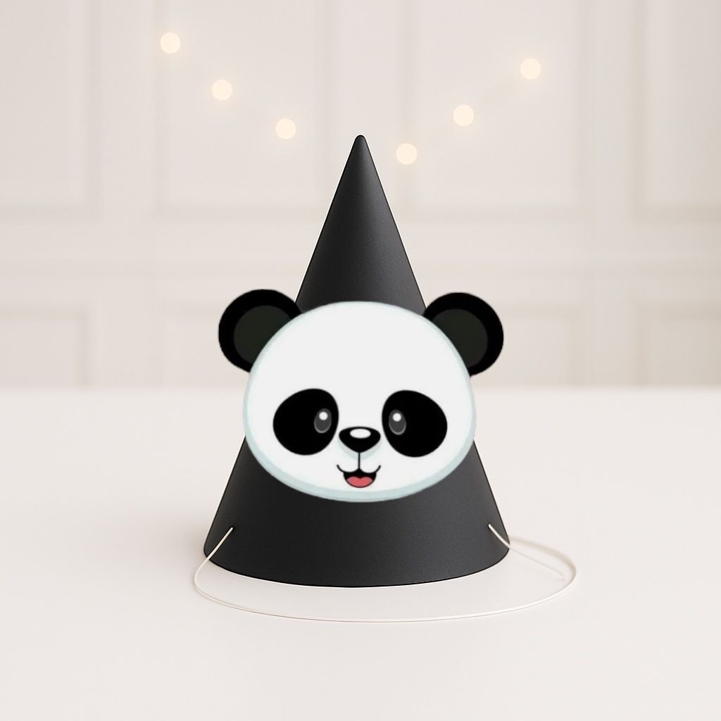 3d Panda Parti Şapkası Kukuleta 1 Adet
