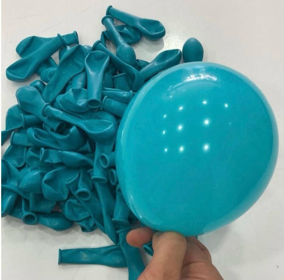 100 Adet 5 inç Turkuaz Pastel Balon