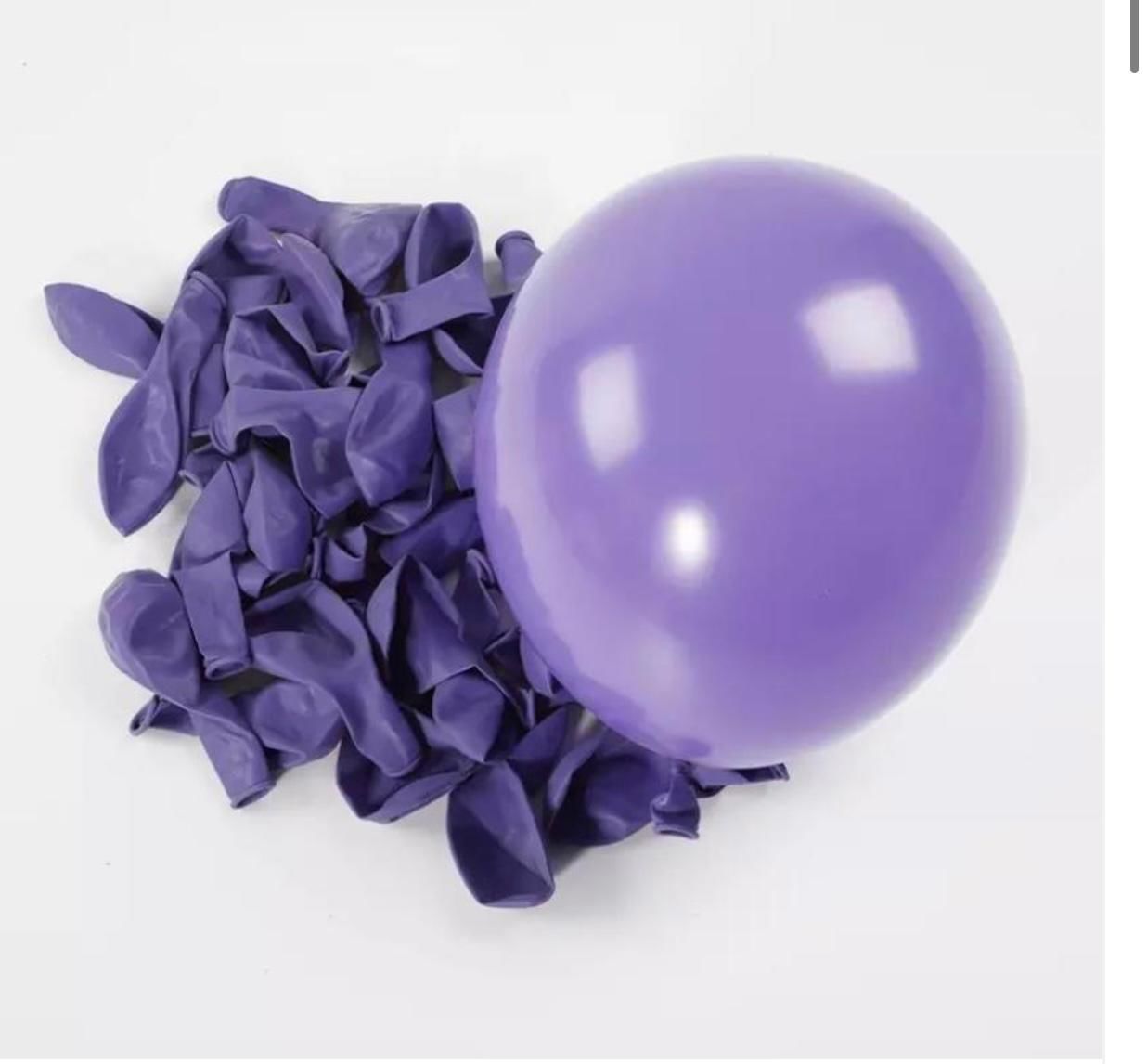 100 Adet 5 inç Lila Pastel Balon