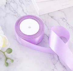 3 Cm Saten Lila Kurdele