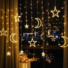 Ay Ve Yıldız Perde Led Işık Model 2
