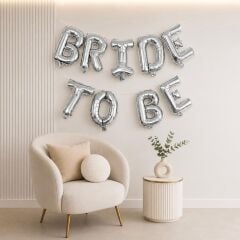 35cm Gümüş Bride To Be Folyo Balon