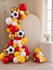 Sarı Kırmızı Futbol Balon Zinciri