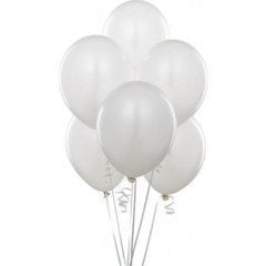 100 ADET BEYAZ METALİK BALON