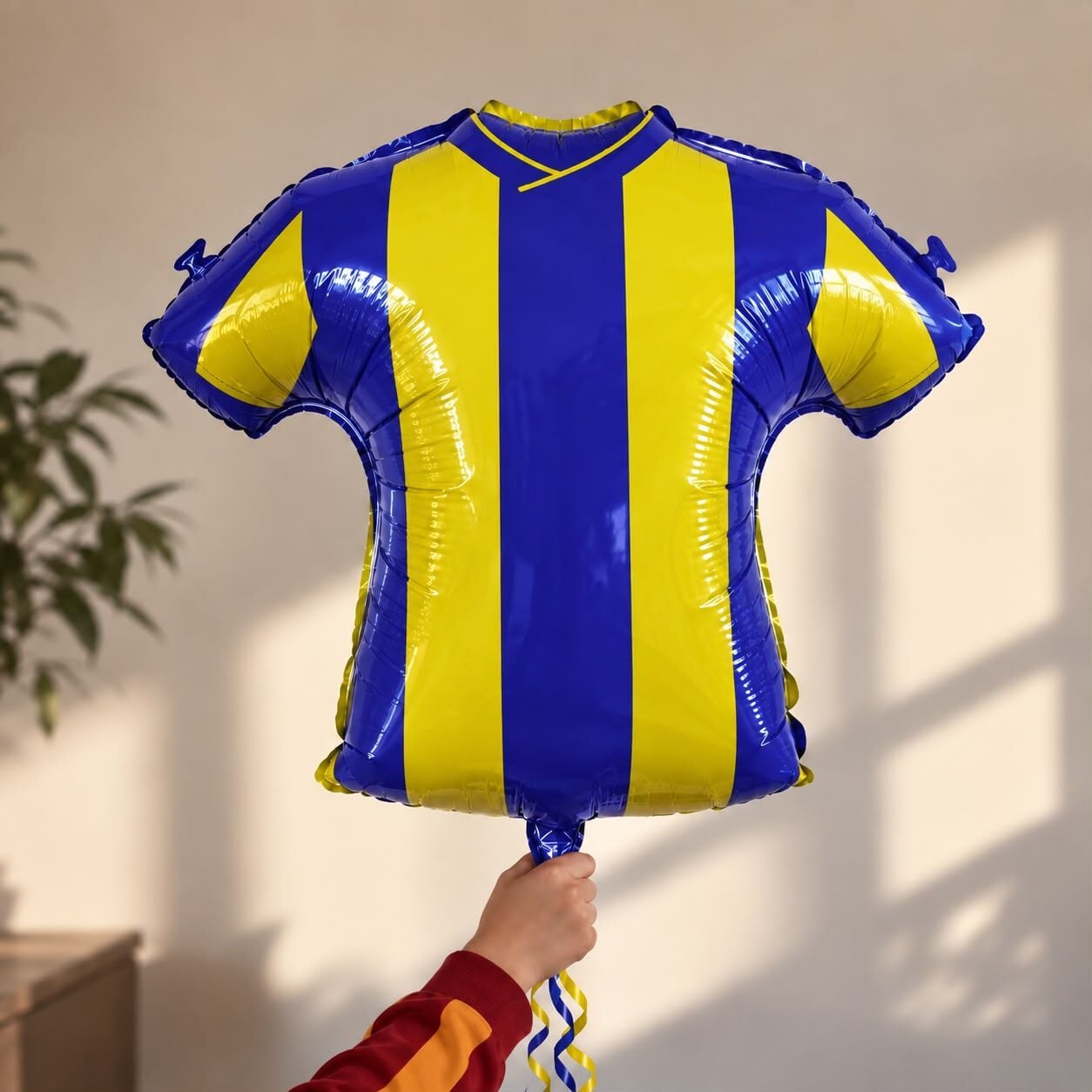 Sarı Lacivert Forma Folyo Balon