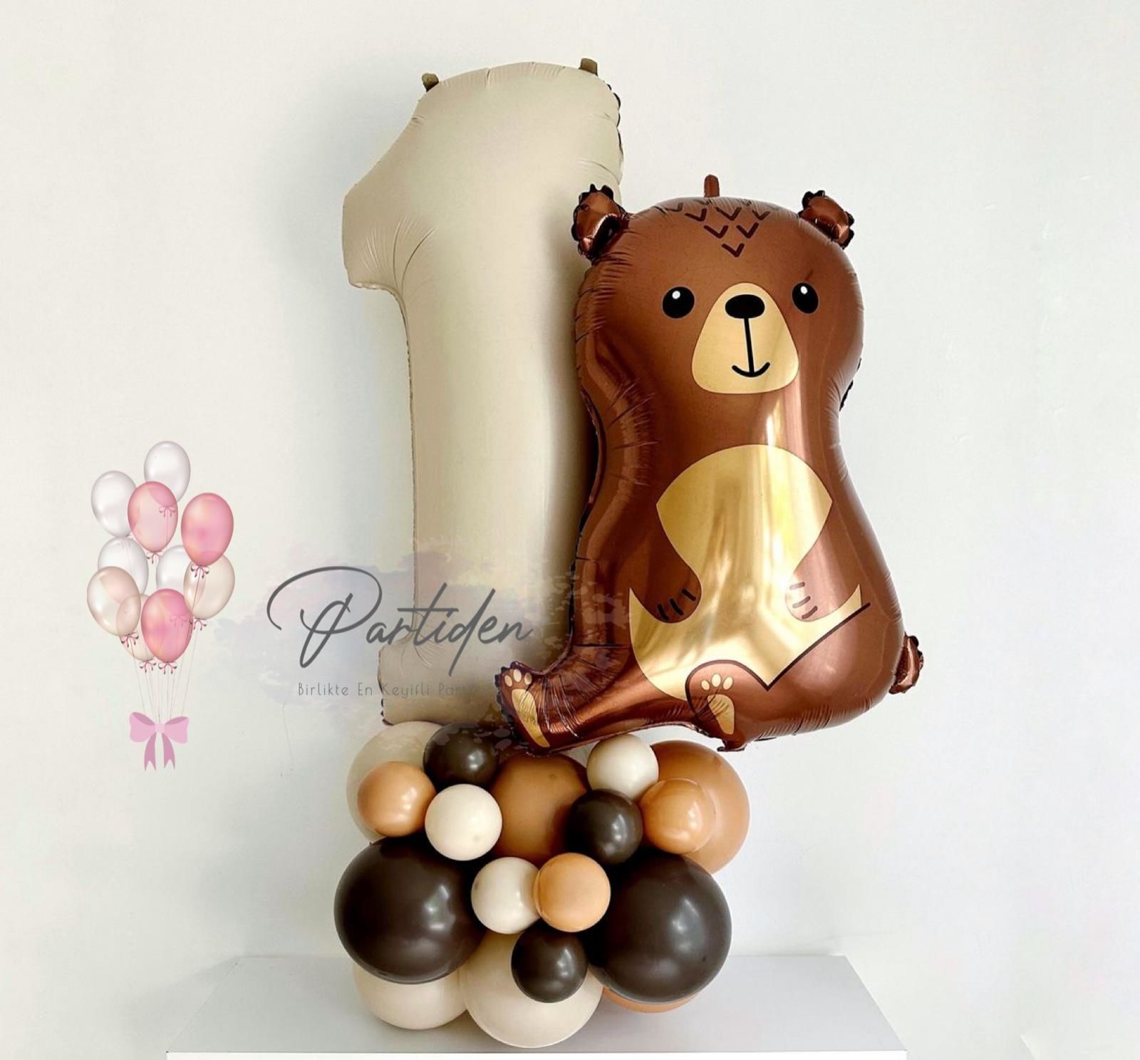 Sevimli Ayı 1 Yaşında Balon Kit